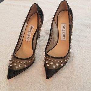 Jimmy Choo Studded Swarovski High Heels